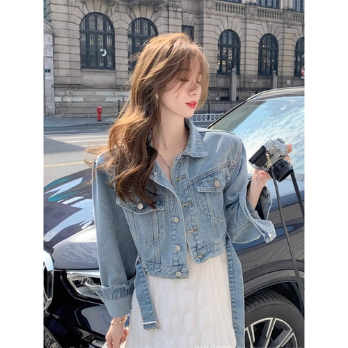 Джинсовый лонгслив, весенняя куртка, кардиган, короткая накидка, в стиле Шанель, размер, эффект подтяжки