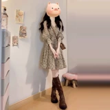 Юбка 2025 года, новый стиль, популярный в этом году, французская юбка с узкой талией, летний стиль большого размера, красивое платье с цветочным принтом.