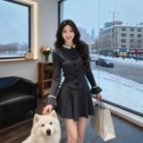 Невероятно красивое зимнее платье, полный комплект одежды в корейском стиле, супер-горячее вязаное платье 2026 года, уникальный и красивый женский костюм.