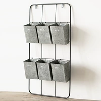 6 маленьких железных кожаных висящих цветочных рамков