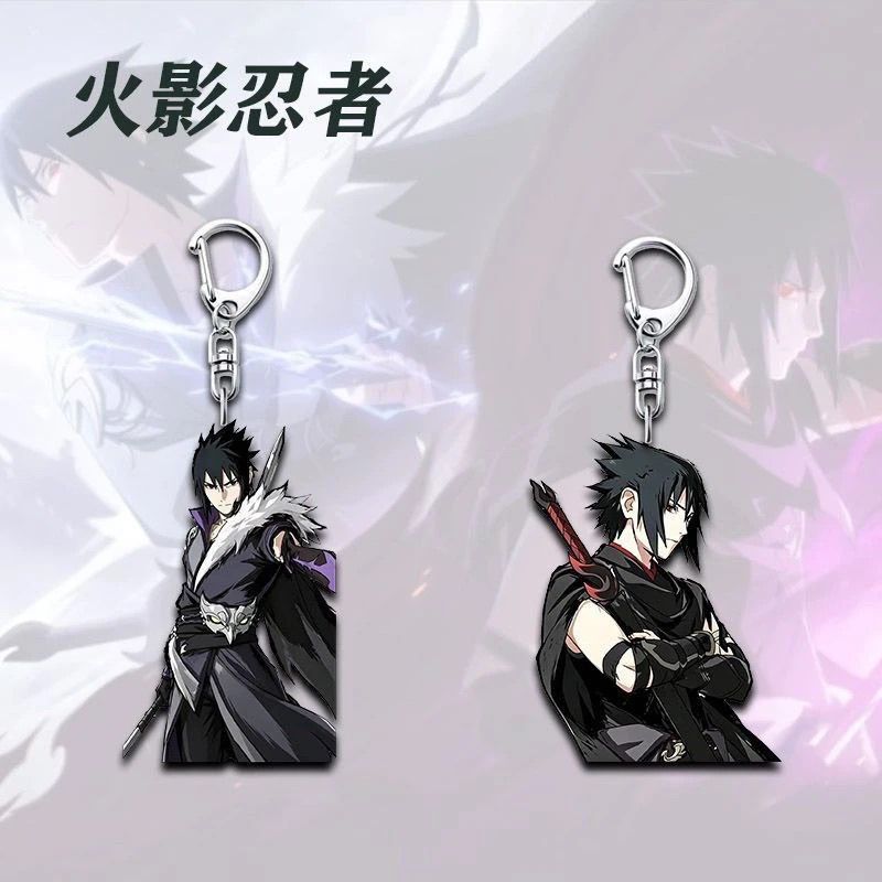 New Naruto Uchiha Merchandise Acrylic Cute Student Keychain Accessory Gift
