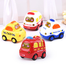 Male baby toy car set Pull-back car Inertial music car Childrens engineering car Fire truck baby toy