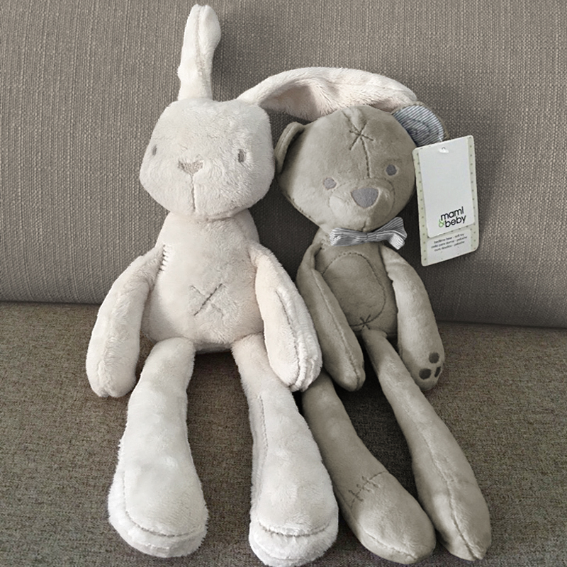 Sleeping doll Soothing toy Sleeping rabbit baby coaxing sleep can bite the doll Long-legged rabbit baby muppet