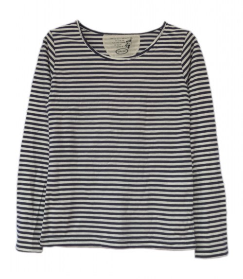 Foreign Trade Daily Order Joky Gal Navy Style Blue and White Striped Knitted Stretchy Base Shirt Pullover Cotton Shirt Foreign Trade Daily Order Joky Gal Navy Style Blue and White Striped Knitted Stretchy Base Shirt Pullover Cotton Shirt