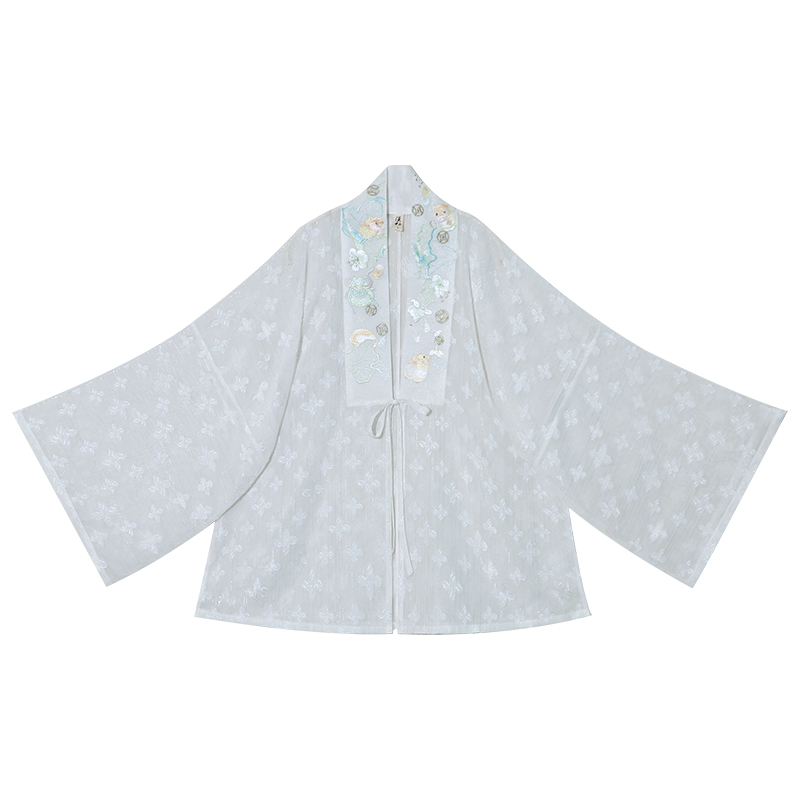 Pearl White Placket & The 10Th Batch Will Be Delivered Around 6.20Geng Chen rat   Qingshuixi Early Han Dynasty original   improvement Hanfu daily Women's wear double-breasted Embroidery jacket lattice Pleated skirt