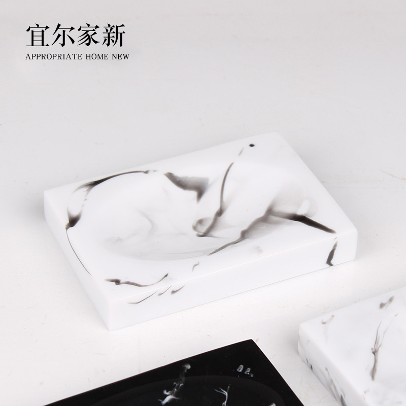 Nordic Style Minima Soap Box Soap Dish Creativity Drain Fashion Resin Guesthouse Hotel Soap Dish Laundry Soap Box