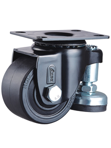 Hod 234inch Heavy-Duty Caster Wheels, Universal Low Center of Gravity Nylon Wheels with Adjustable Brake Cup and Double 