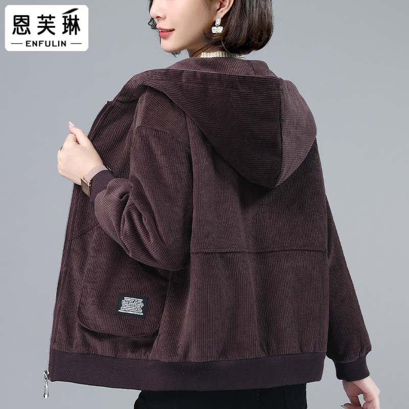 Winter small cotton clot woman 2021 new little baby mama loose with thickened cotton padded jacket with velvety cotton padded jacket