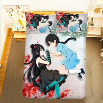 Come to the picture Custom Cartoon Days Ensemble Cute secondary meta-bed sheet Quilt Cover Light girl Pyeongtaek Only quilt with single four pieces