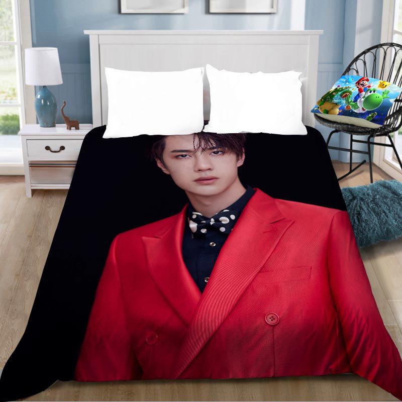 Winter thickened Crystal suede Wang Yibo by single to customize the star quilt cover Showar DIY idol gushed sheet