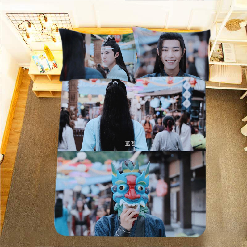 Come to the picture to customize Chen Qingling's surrounding four-piece set Xiao Zhan Wang Yibo bed sheet student dormitory quilt cover bed three-piece set