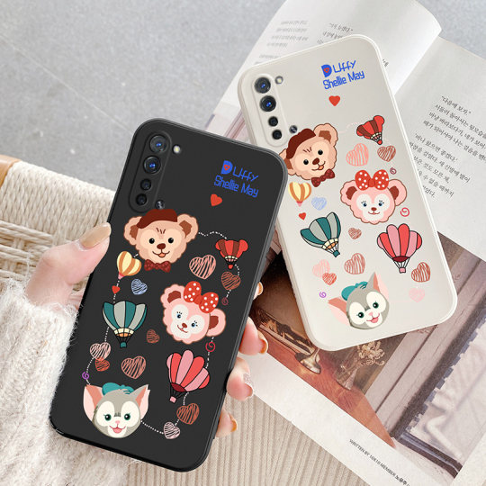 Duffy Bear Oppok7x Mobile Case New Full-Included Anti-fall K7 Side-Add Cute Cartoon Pattern Internet Celebrity K5 Straight-Edge Liquid Silicone K3 Soft Shell Protective Cover Personalized Creative Internet Celebrity Men and Women