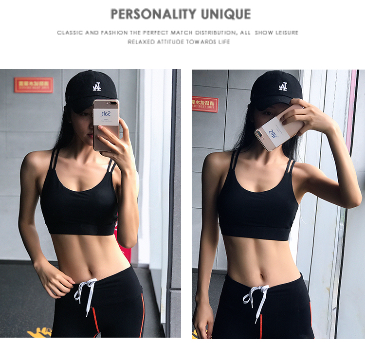 岚 Đồ lót thể thao gợi cảm nữ kiểu vest chống sốc làm đẹp lưng áo ngực tập hợp không có vòng thép mỏng phần tập yoga - Đồ lót thể thao áo zumba