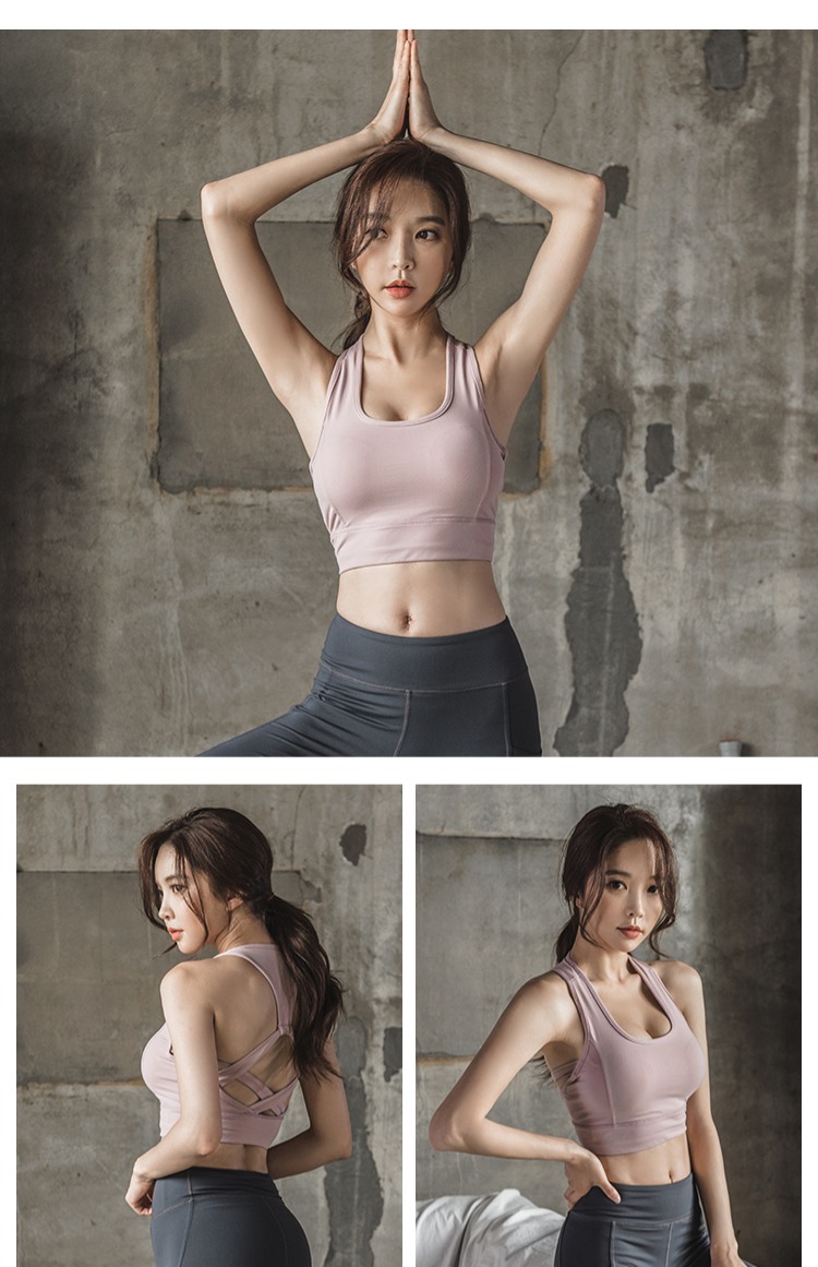 Mẫu áo lót chống sốc cường độ cao chạy bộ làm đẹp trở lại yoga thể thao vest nhanh khô tập hợp áo ngực nữ corset bra tập gym