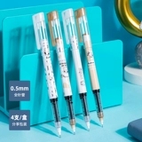 Шариковая мультяшная быстросохнущая вместительная и большая ручка-роллер для школьников, 0.5мм