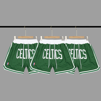 Vicxx produced Just Don Celtic green Kay embroidered print mesh basketball shorts five-cut pants