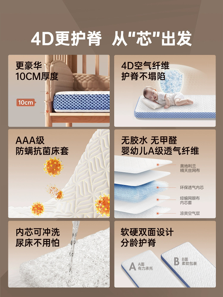 Hagaday Hakada Baby Splicing Bed, Extra Wide Bedside Bed, Pure Solid Wood Children's Large Bed, Suitable for Babies and Adults to Sleep on