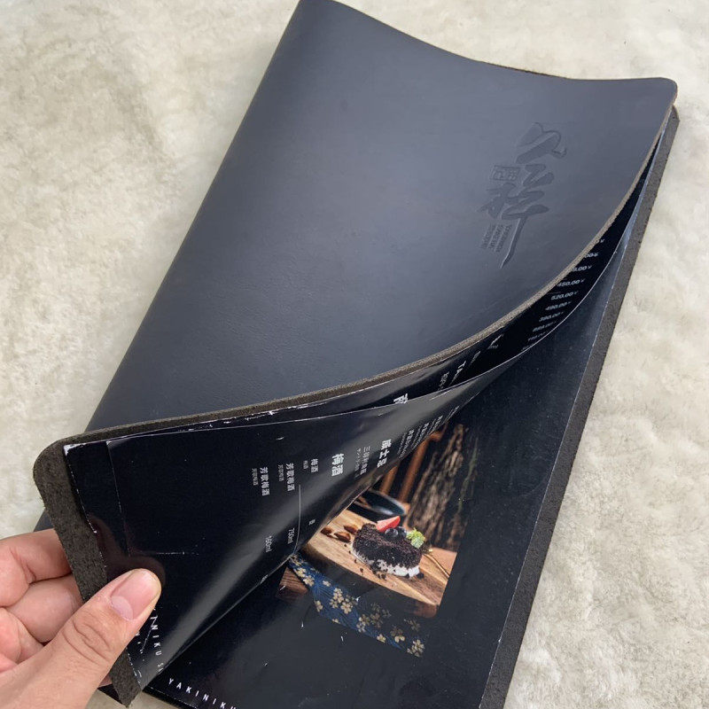 Cover menu cover head skin leather leather menu menu wine menu Western restaurant menu leather leather