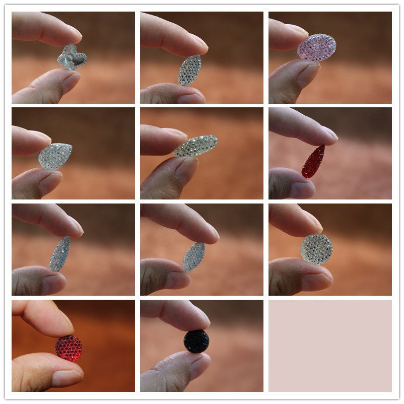 Acrylic hand slit with resin drilling resin bright sheet DIY accessories flash drilling