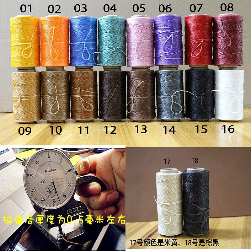 Handmade Sewing Thread Leather Wax Thread Leather Thread 150D Hand Sewn Wax Wire Diy Leather Leather L Wax wire Artisanal Diy Leather Line