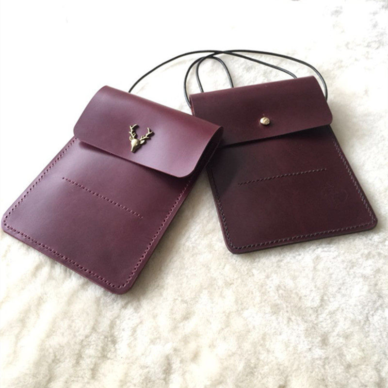 Portable small satchel handmade diy leather furniture material package cut with eye-head layer of cow leather genuine leather leather goods semi-finished products