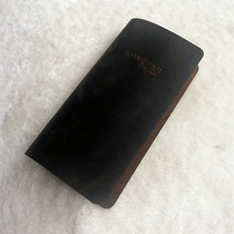 Menu cover leather cover first layer cowhide genuine leather cooking wine list bar cover outer leather shell cover restaurant brand customization