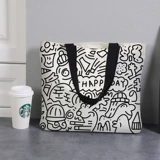 Шоппер, вместительная и большая льняная сумка, сумка на одно плечо, тканевый мешок