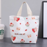 Модная льняная сумка, шоппер для выхода на улицу, летний ланч-бокс, тканевый мешок