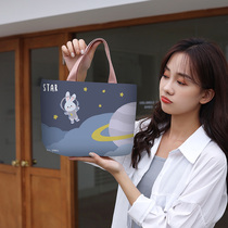 Canvas Bag Woman single shoulder handbag Japanese Cartoon 100 Hitch Joins Korean version of student work lunch box lunch bag