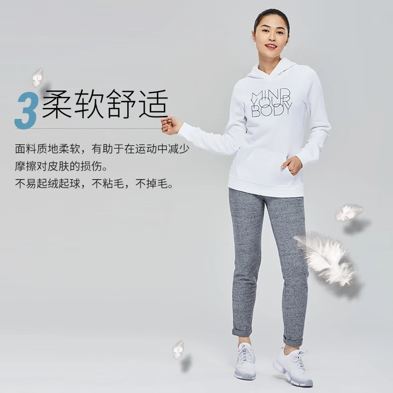 Quần thể thao Decathlon của phụ nữ màu đen thẳng mùa xuân và mùa thu lỏng lẻo thường xuyên tập thể dục thường xuyên chạy yoga GYPW - Quần thể thao quần đùi chạy bộ