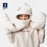 Шарф, удерживающая тепло демисезонная бархатная милая шапка