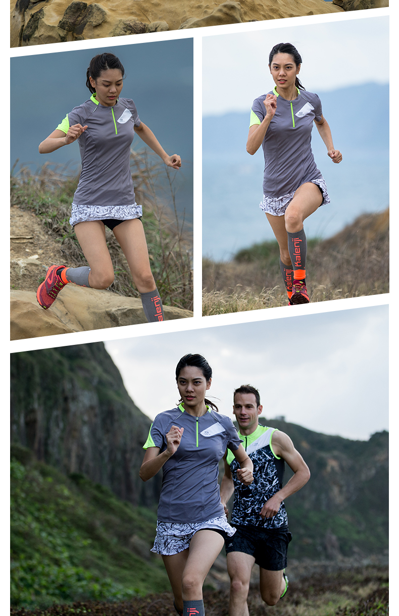 Áo thun thể thao Decathlon nữ mới ngoài trời chạy bộ thoáng mát áo sơ mi ngắn tay thoáng khí RUN C áo tank top gym nữ