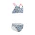 Decathlon Lướt Sóng Bên Bờ Biển Kỳ Nghỉ Teen Girls Colorblock Áo Tắm Chia Dễ Thương Bikini SBT L Đồ bơi trẻ em