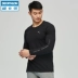 Decathlon flagship cửa hàng thể thao Áo thun nam thể dục giản dị dài tay cổ tròn cotton dài tay áo thun GYPML