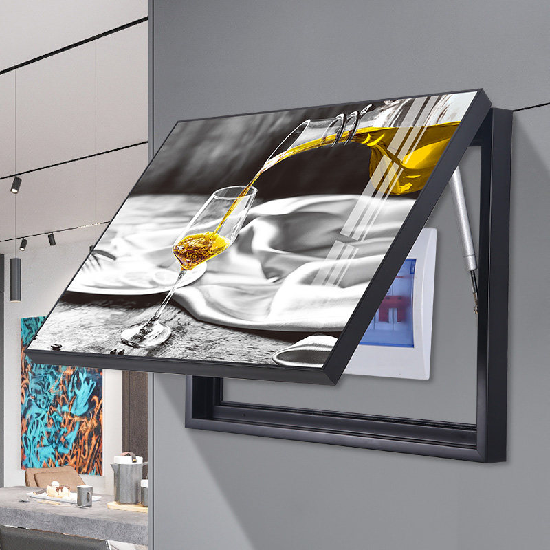 Control box decoration painting modern simple distribution box electric box Living room glass empty box weak box