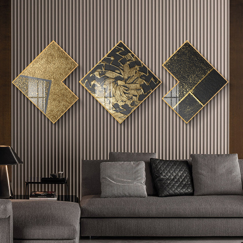 Modern Light Extravagant Living Room Hanging Painting Office Atmosphere Sofa Background Wall Hanging Painting Creativity Composition Genguan Staircase Decoration Painting