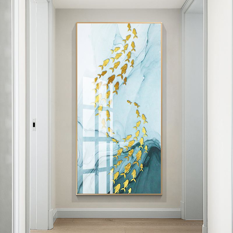 Such As Fish Get Water Genguan Wall Decoration Hanging Painting Living Room Background Wall Decoration Painting Entrance Abstract Crystal Diamond Art Painting