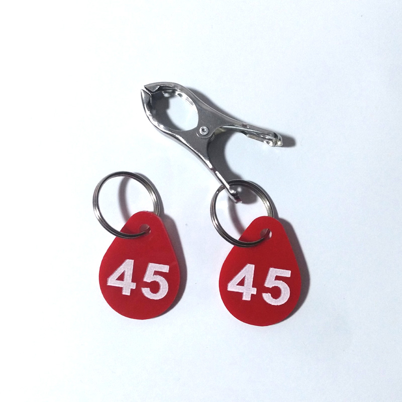 Custom Malatang number plate clip key taste digital number plate storage card Snack riser hand card