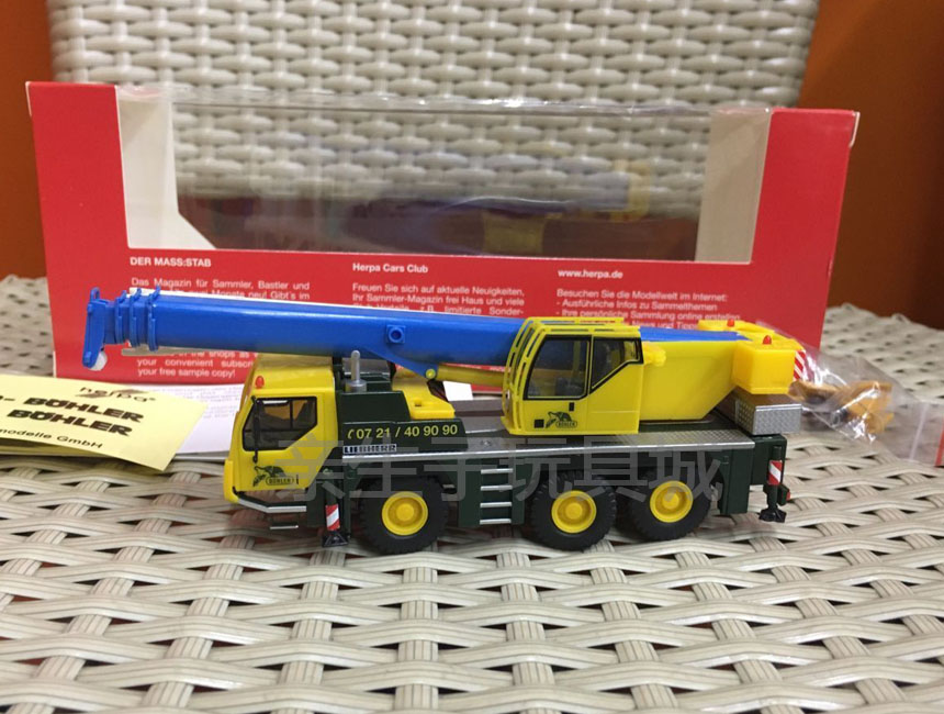 Herpa 1:87 mô hình hợp kim mô hình tĩnh xe tải cẩu Liebherr Miniaturmodelle đồ chơi trẻ em