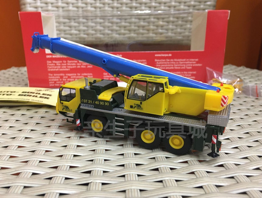 Herpa 1:87 mô hình hợp kim mô hình tĩnh xe tải cẩu Liebherr Miniaturmodelle đồ chơi trẻ em