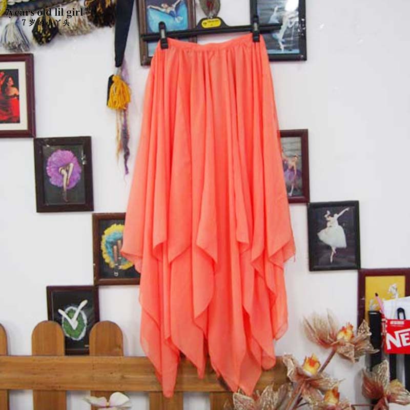 Belly dance New pint Out of suit Italian snowspun lacing open slit 12 corner large swing dress NO EW45 -Taobao