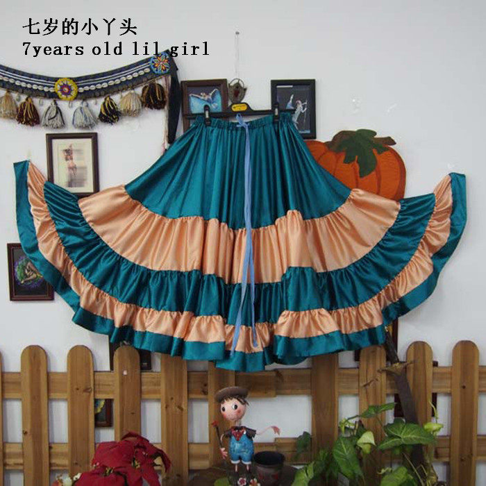 Belly Leather Dance Hot Pin Franco Dance 4 floors 20 meters Snow thick Grand round dress 9EX25 -Taobao