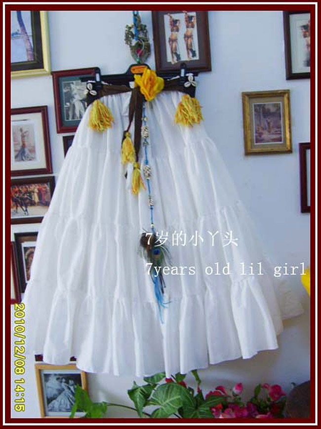 ATS tribe belly dance tribal full cotton 4 floors 16 m large pendulum skirt hot sell EH56-Taobao