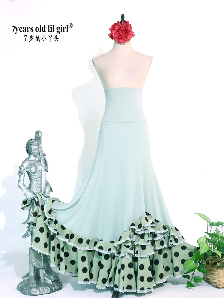 Dance suit Brand Design Flamenco Franco Frammengoo High-bounced Hip Dancing Skirt DTT92-Taobao