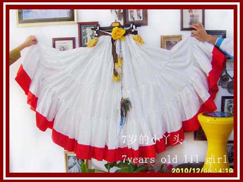 ATS gypsy bohemian tribe hot pin belly leather dance full cotton 4 floors 16m sides plus major skirt DI16 -Taobao