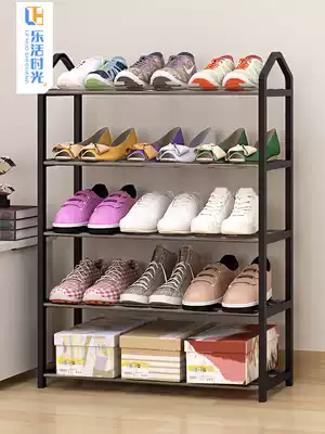 Simple shoe shelf Economical dormitory shoe cabinet Household small door multi-layer dustproof storage artifact Indoor good-looking
