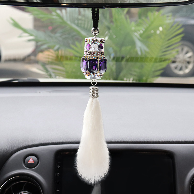 Car-car perfume pendant upscale inlaid drill essential oil pendant foodie wool with perfume hanging ornament woman