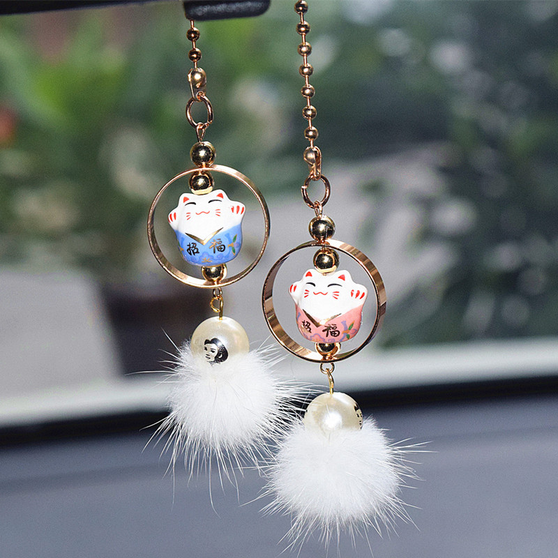 Creative Lucky Cat Car Pendant, Car Pendant, Car Pendant, Cute Car Pendant, Safe and Beautiful Decoration