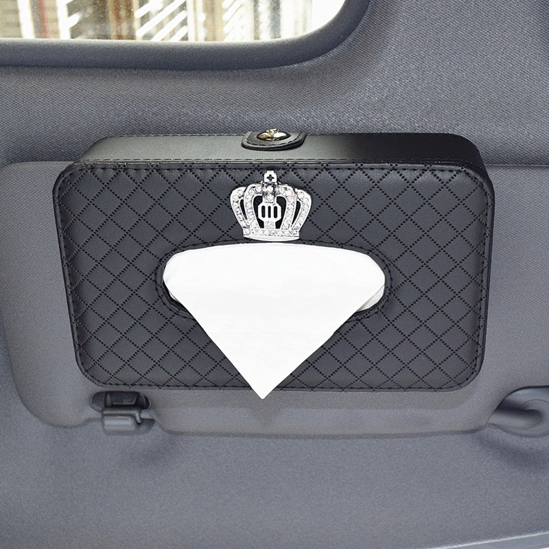 Car interior decoration hanging car tissue box leather car visor tissue box car sunroof paper box