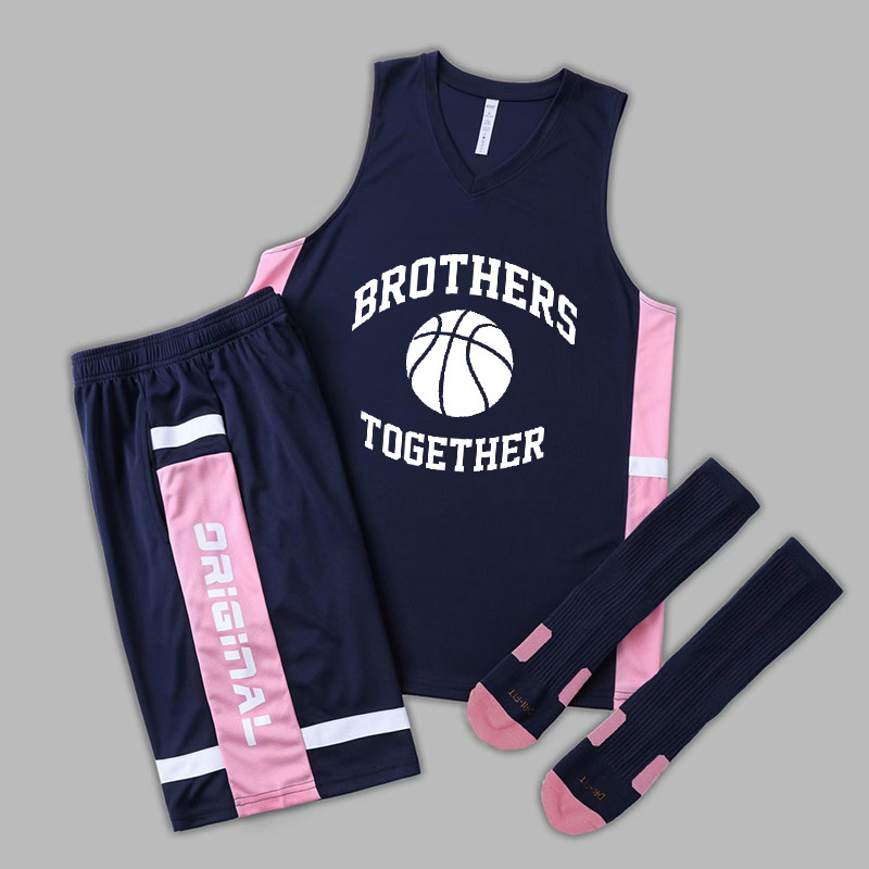 Basketball Suit Suit Men Sports Competition Training Team Uniform Quick Dry Basketball Clothes Vest Personality Customised Imprint